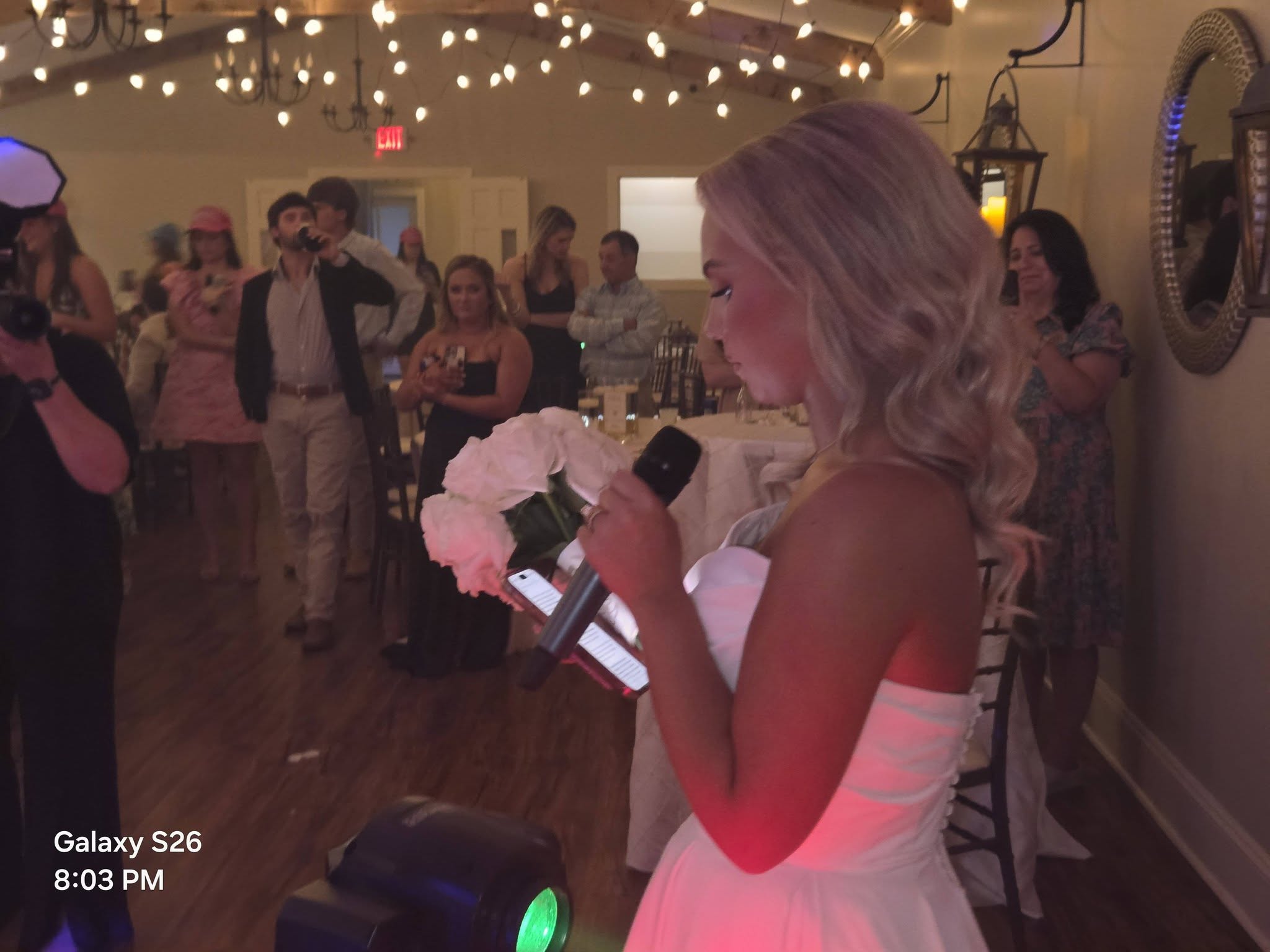 Justin & Kallie Wedding - Bride with Mic